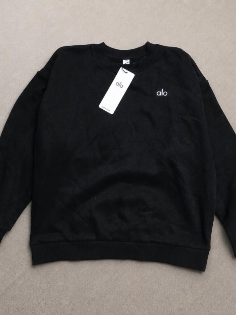 Alo Yoga Accolade Crew Neck Pullover Black S - Picture 2 of 2